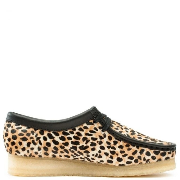 RARE Clarks Pony Fur Leopard Print Wallabees SZ9 - Picture 10 of 16